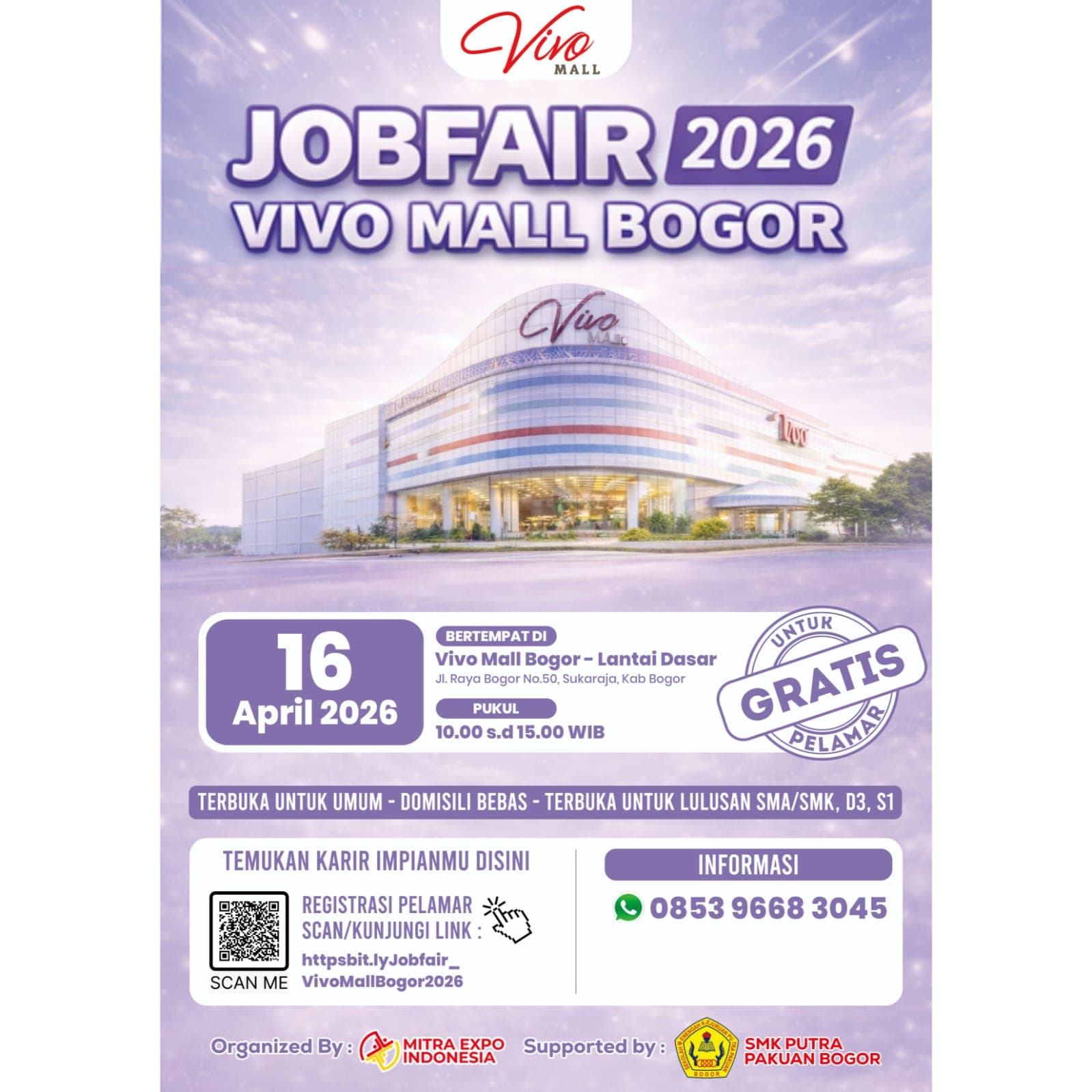 JOBFAIR VIVO MALL BOGOR 2026