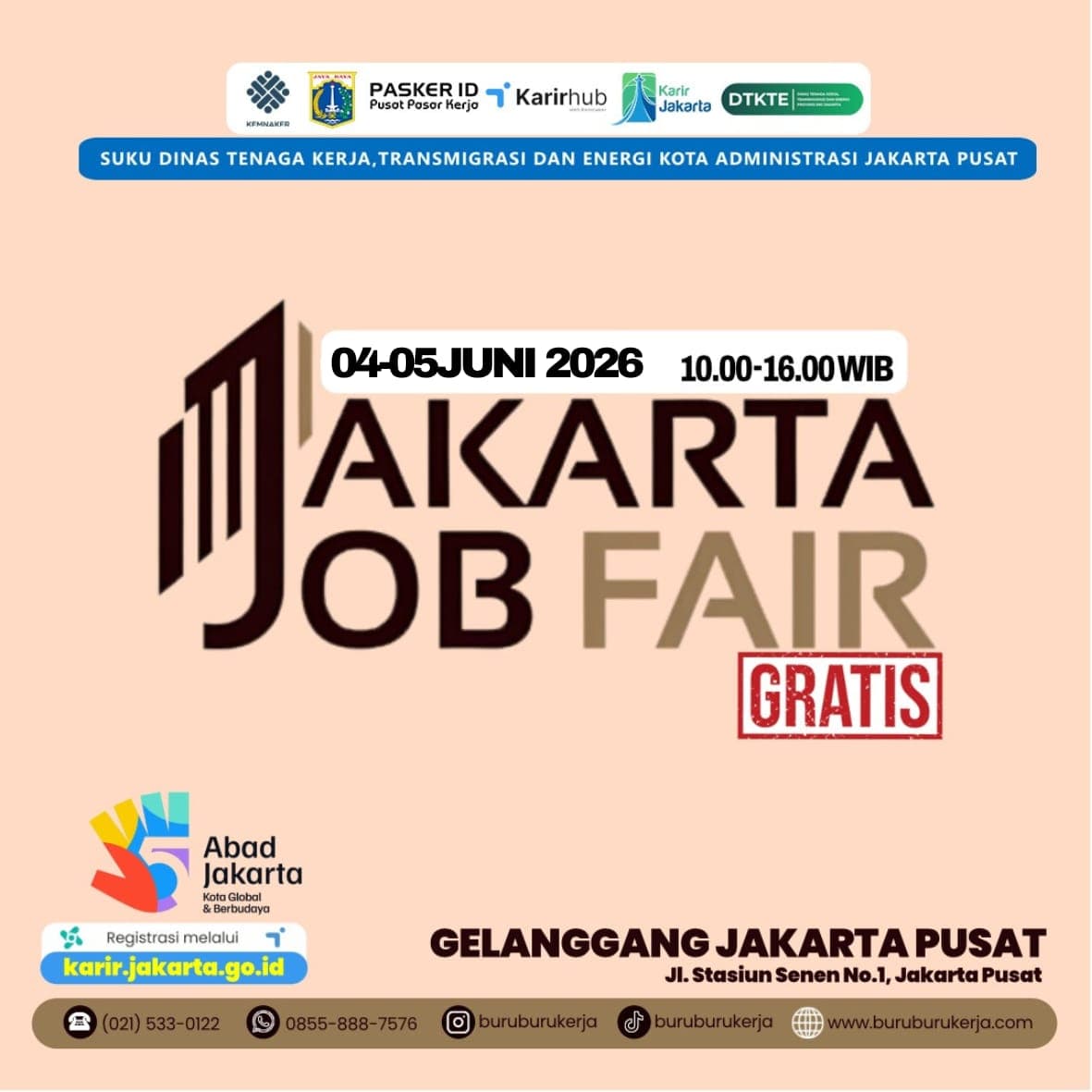 JOBFAIR Gelanggang Jakarta Pusat (GOR Senen)