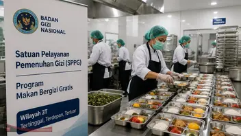 Aktivitas penyediaan makanan bergizi dalam program MBG sebagai bagian dari percepatan pembangunan dapur pelayanan gizi di berbagai daerah 3T di Indonesia.