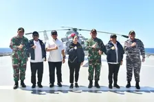 Mahfud MD Hadiri Latihan Gabungan TNI