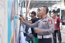 Sambut HUT Lantas ke-68, Korlantas Polri Gelar Lomba Mural
