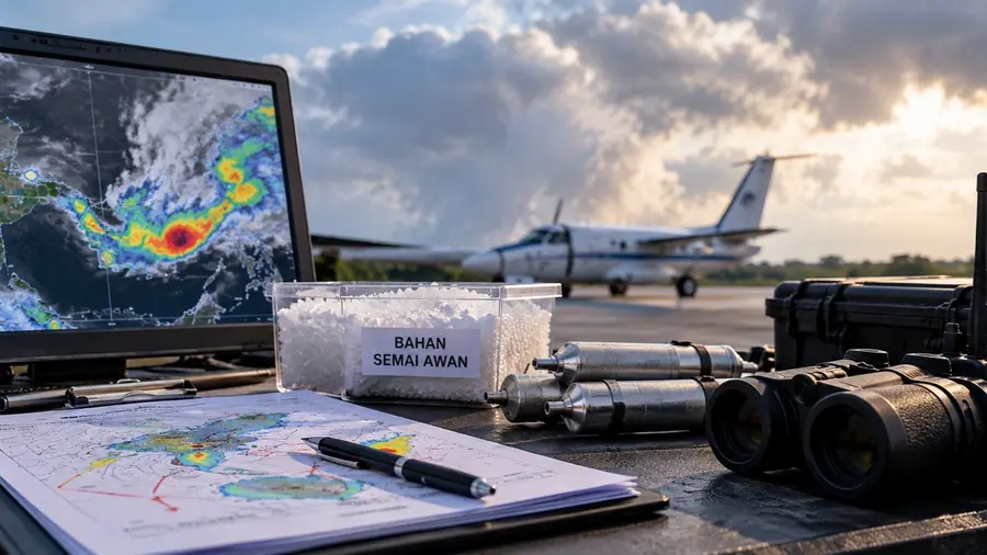 BNPB Siapkan Modifikasi Cuaca Luruhkan Abu Vulkanik Anak Krakatau Persiapan teknologi dan peralatan pendukung operasi modifikasi cuaca.