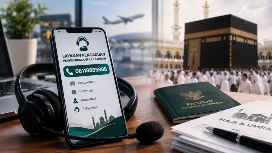 Baru Dibuka, Hotline Aduan Haji-Umrah Sudah Kebanjiran 13 Ribu Laporan Ilustrasi layanan hotline pengaduan terkait penyelenggaraan ibadah haji dan umrah.