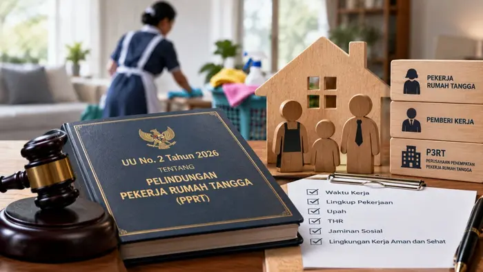 Ilustrasi penerapan aturan mengenai hak dan kewajiban pekerja rumah tangga serta pemberi kerja.