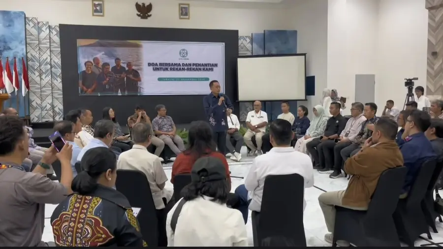 Dewan Pers Gelar Doa Bersama untuk 5 Wartawan Hilang di Selat Sunda Dewan pers