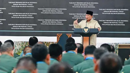 Presiden Prabowo Sampaikan Taklimat kepada 800 Perwira Tinggi TNI-Polri
